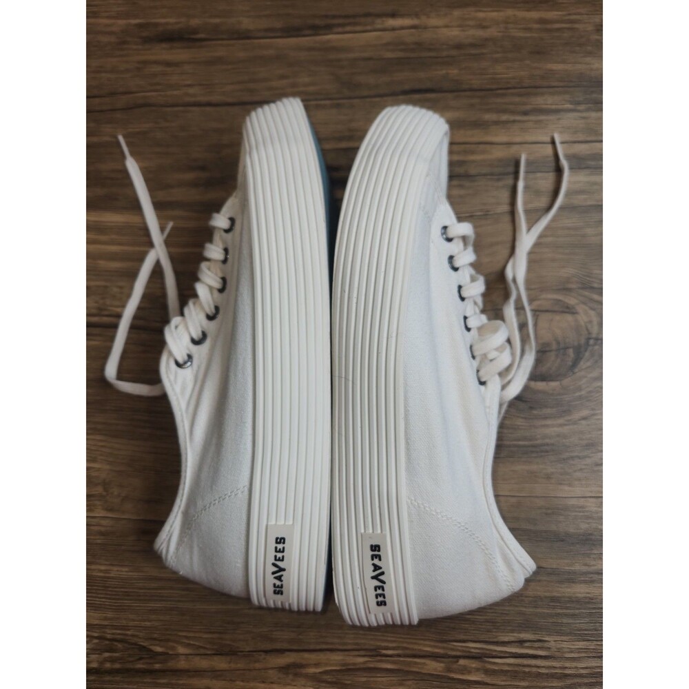 SeaVees Monterey Platform Sneakers, White Canvas; Women's Size 10 - Picture 3 of 16